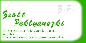 zsolt peklyanszki business card